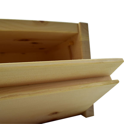 Flexibler Brotkasten aus Zirbenholz 30x23x14,5 cm (LxTxH)