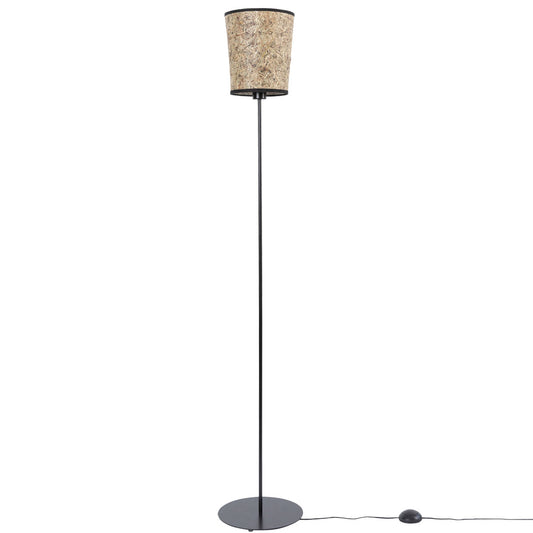 Stehleuchte Heu und Lampenfuß aus schwarzem Metall konisch 22 cm DM – Handarbeit aus Österreich