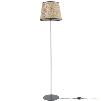 Stehleuchte Heu und Lampenfuß aus schwarzem Metall konisch 22 cm DM – Handarbeit aus Österreich