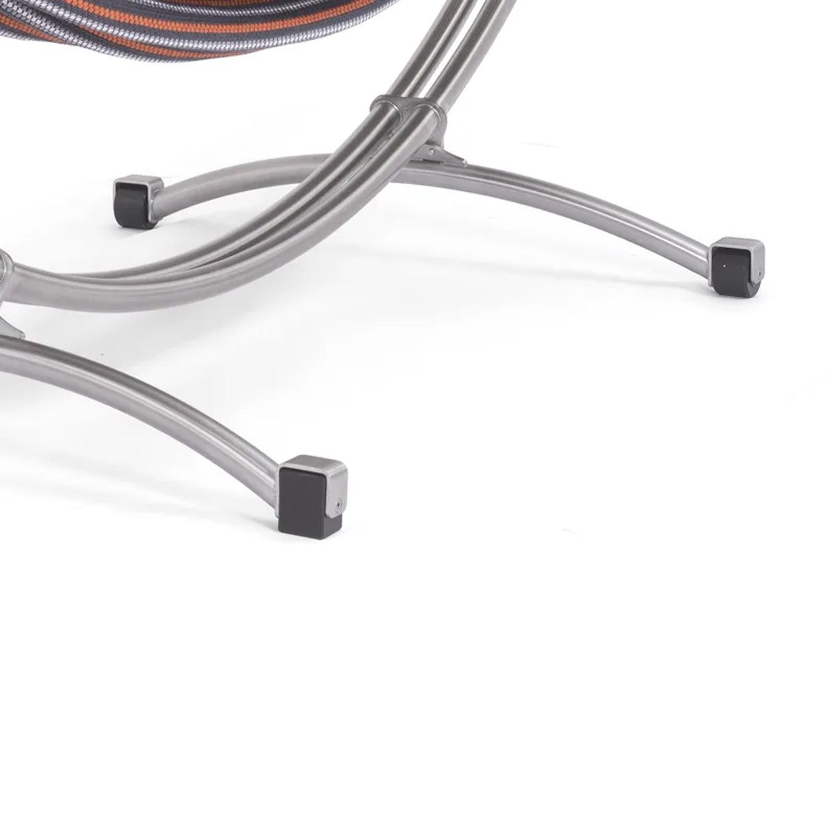 Einzel-Hängemattengestell 'Irony Split 310' auf Rollen | L 310 x B 103 x H 110 cm | zerlegbar | aus poliertem Edelstahl