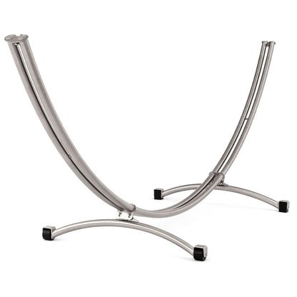 Einzel-Hängemattengestell 'Irony Split 310' auf Rollen | L 310 x B 103 x H 110 cm | zerlegbar | aus poliertem Edelstahl