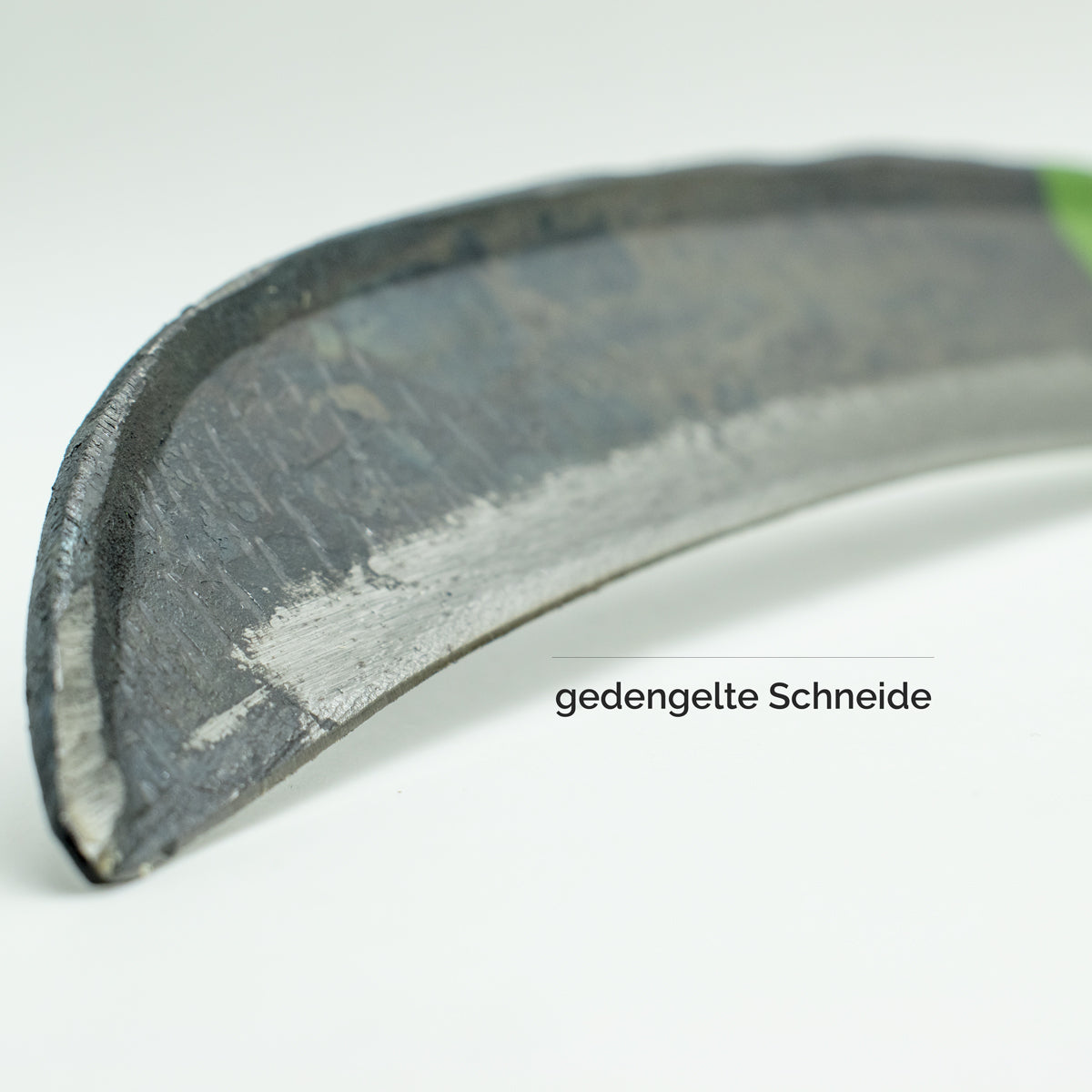 Sensensichel mähfertig gedengelt - inkl. gratis Schleifstein - Buchenholzstiel