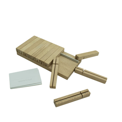 Messerbank und Tischkartenhalter 'Stick' | Eiche natur | 6er-Set | L9,5 x B9,5 x H3,2 cm