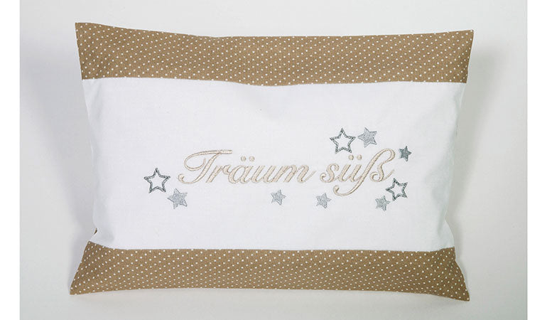 Schlaf-Gut Kissen - 'Träum Süß' beige