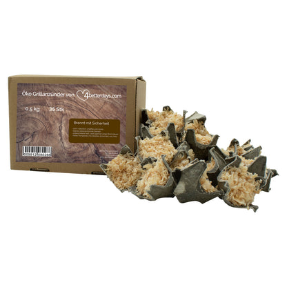 Set Zündhölzer 10 cm lang & Öko Anzünder Feuerblume 35 Stück | Top Qualität | Made in Austria