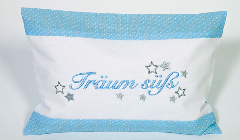 Schlaf-Gut Kissen - 'Träum Süß' blau