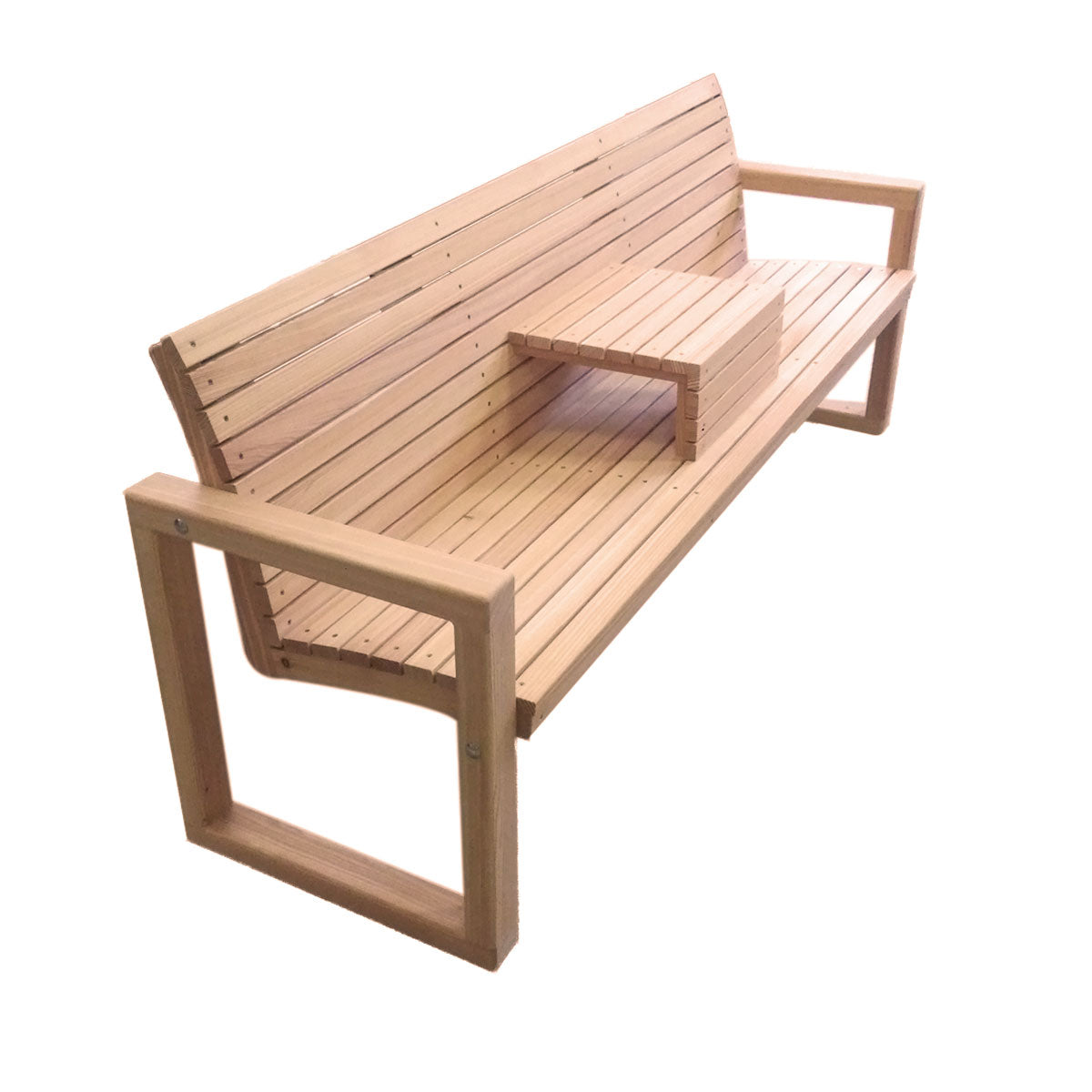 Gartenbank 'Rest Time' | massive Lärche | mit Ablage | Made in Austria