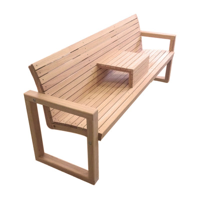 Gartenbank 'Rest Time' | massive Lärche | mit Ablage | Made in Austria