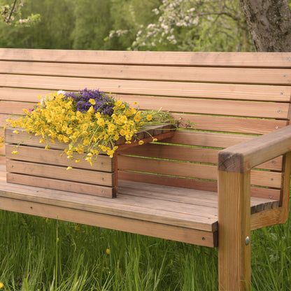 Gartenbank 'Rest Time' | massive Lärche | mit Ablage | Made in Austria