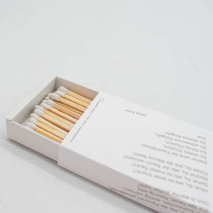 Elegante Zündhölzer 'Feuer & Flamme' | mit Gedicht bedruckt | 2er-Set klein | L10,5 x B3,5 x H2 cm