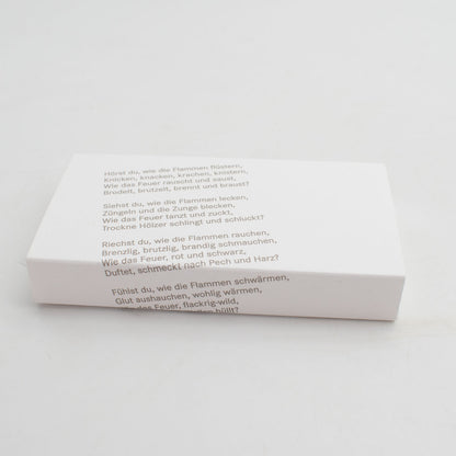 Elegante Zündhölzer 'Feuer & Flamme' | mit Gedicht bedruckt | 2er-Set klein | L10,5 x B3,5 x H2 cm