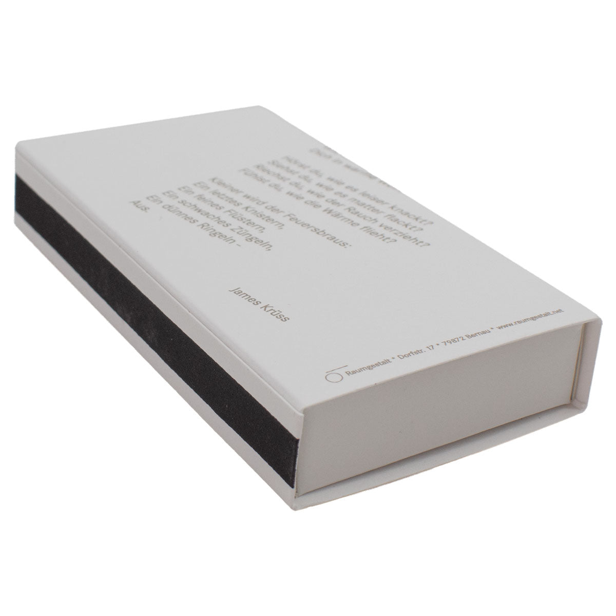 Elegante Zündhölzer 'Feuer & Flamme' | mit Gedicht bedruckt | 2er-Set klein | L10,5 x B3,5 x H2 cm