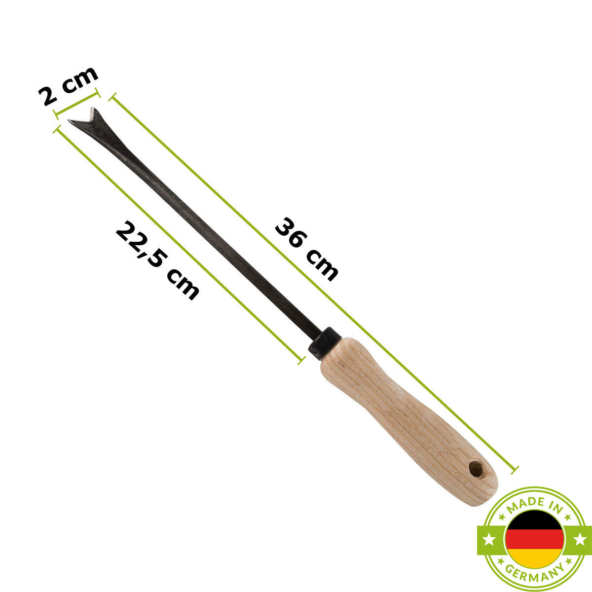 Unkrautstecher 'Krafts' - handgeschmiedet  in Deutschland 14cm Griff