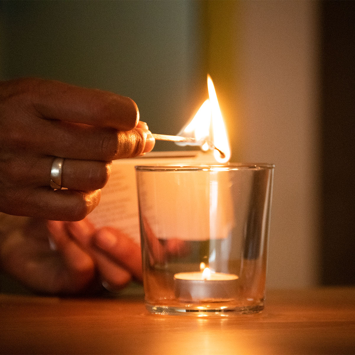 Elegante Zündhölzer 'Feuer & Flamme' | mit Gedicht bedruckt | 2er-Set klein | L10,5 x B3,5 x H2 cm