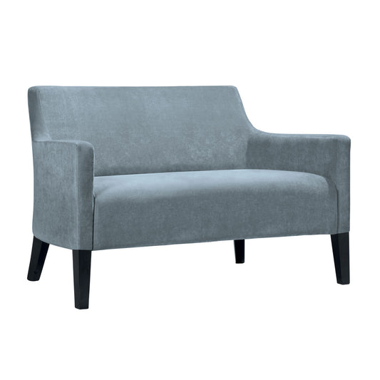 Sofa 'Isa' Gestell in Buche gebeizt | mit Samtstoff Türkis komplett überpolstert | Made in Südtirol