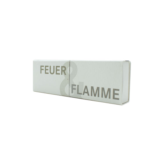 Elegante Zündhölzer 'Feuer & Flamme' | mit Gedicht bedruckt | 2er-Set klein | L10,5 x B3,5 x H2 cm