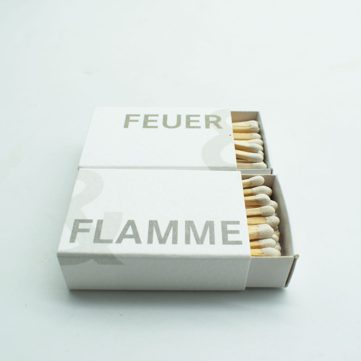 Elegante Zündhölzer 'Feuer & Flamme' | mit Gedicht bedruckt | 2er-Set klein | L10,5 x B3,5 x H2 cm