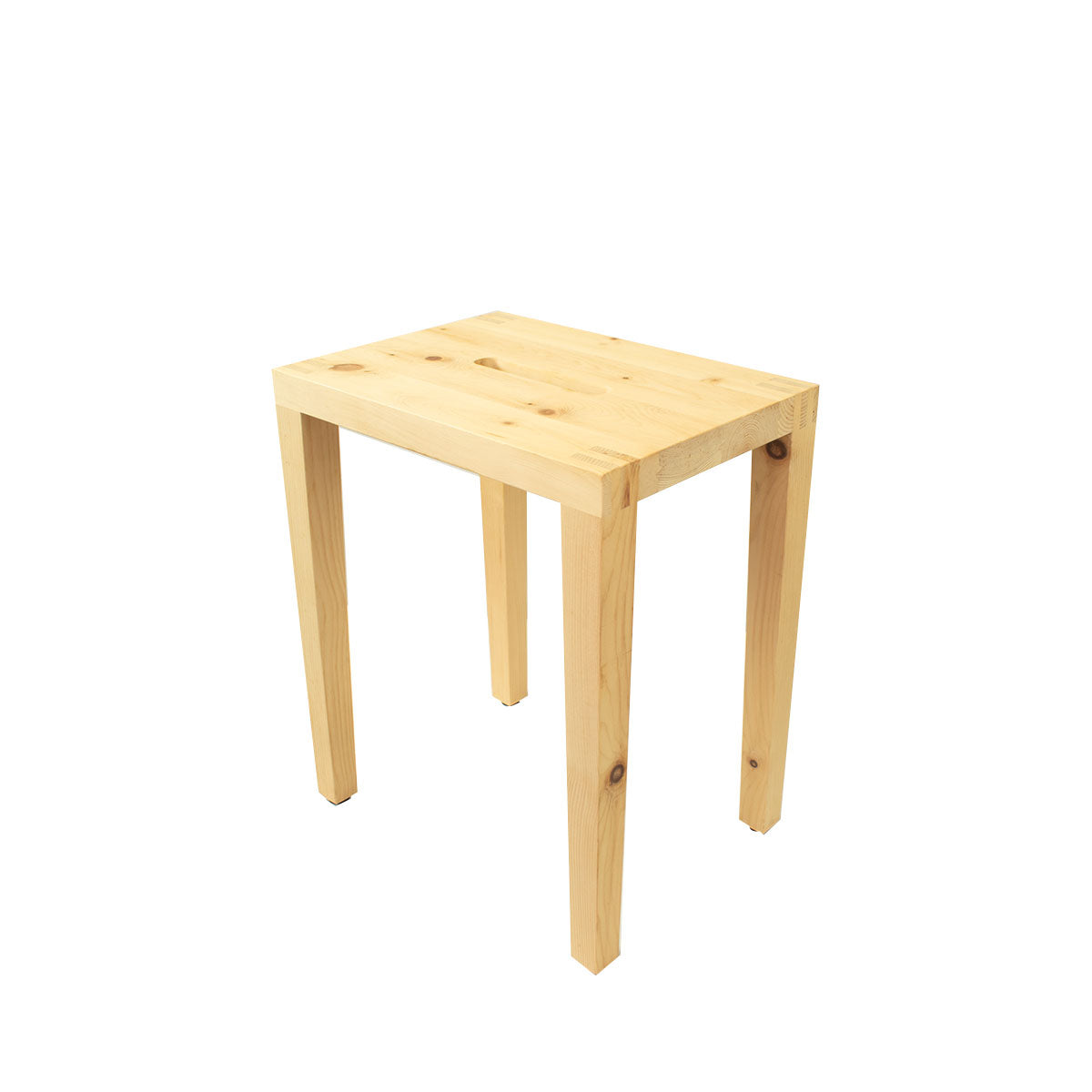 Massivholzhocker 'Tender' in Zirbe Natur roh - Made in Südtirol