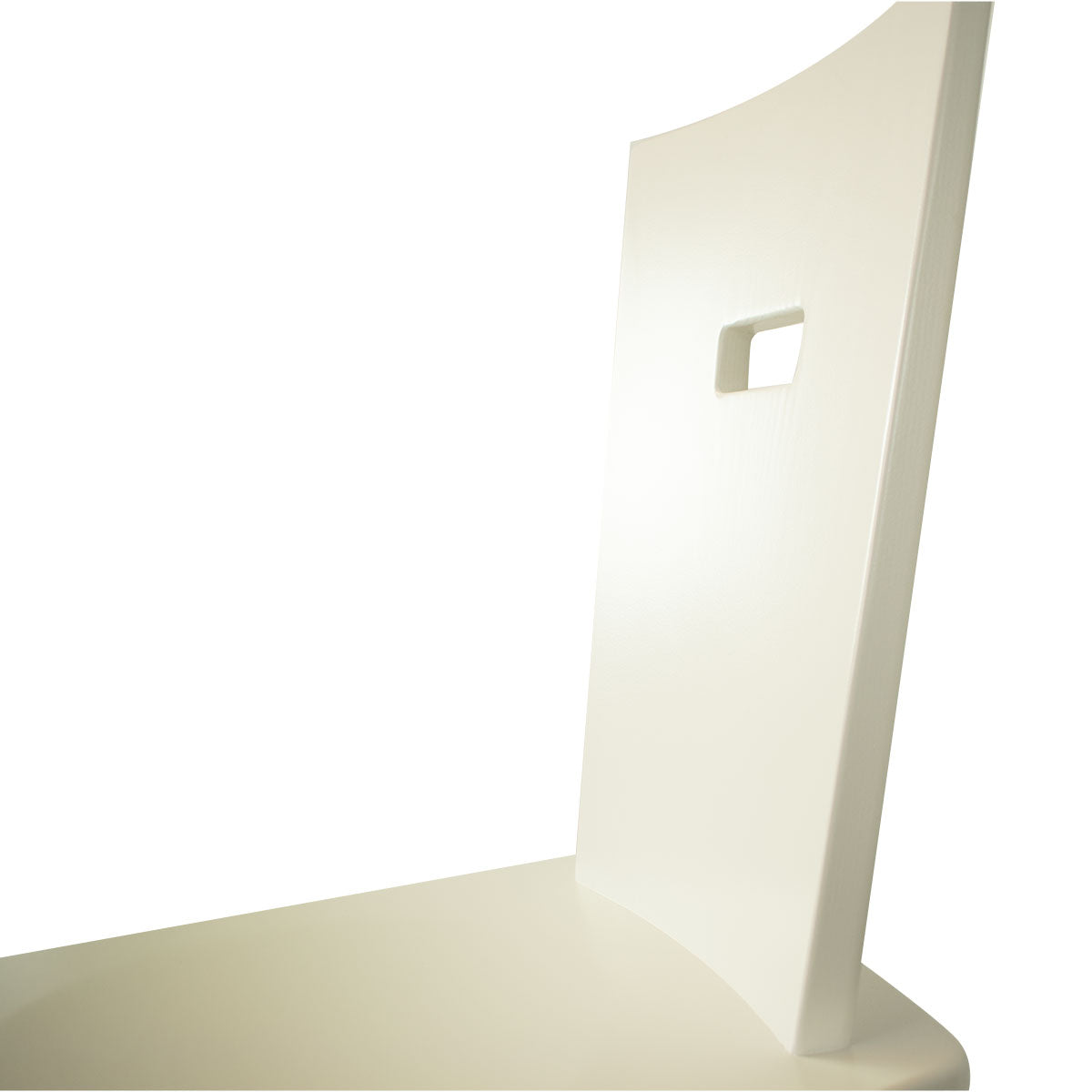 Eleganter Stuhl  'Black or White' | Vollholz Buche | deckend lackiert | Griff rechteckig | in Schwarz