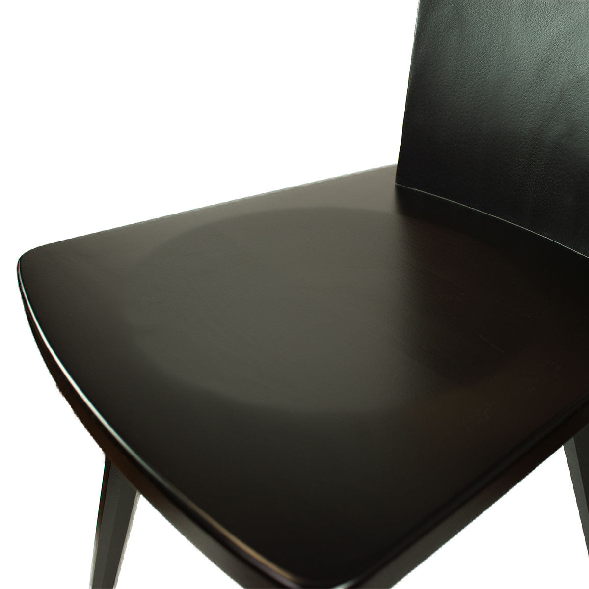 Eleganter Stuhl  'Black or White' | Vollholz Buche | deckend lackiert | Griff herzförmig | in Schwarz