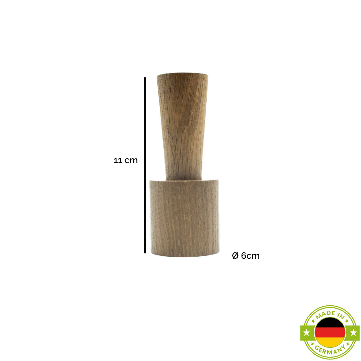 Salz- oder Pfeffermühle | nieder | Ahorn | mit Magnetkappe | DM 6 x H 11 cm