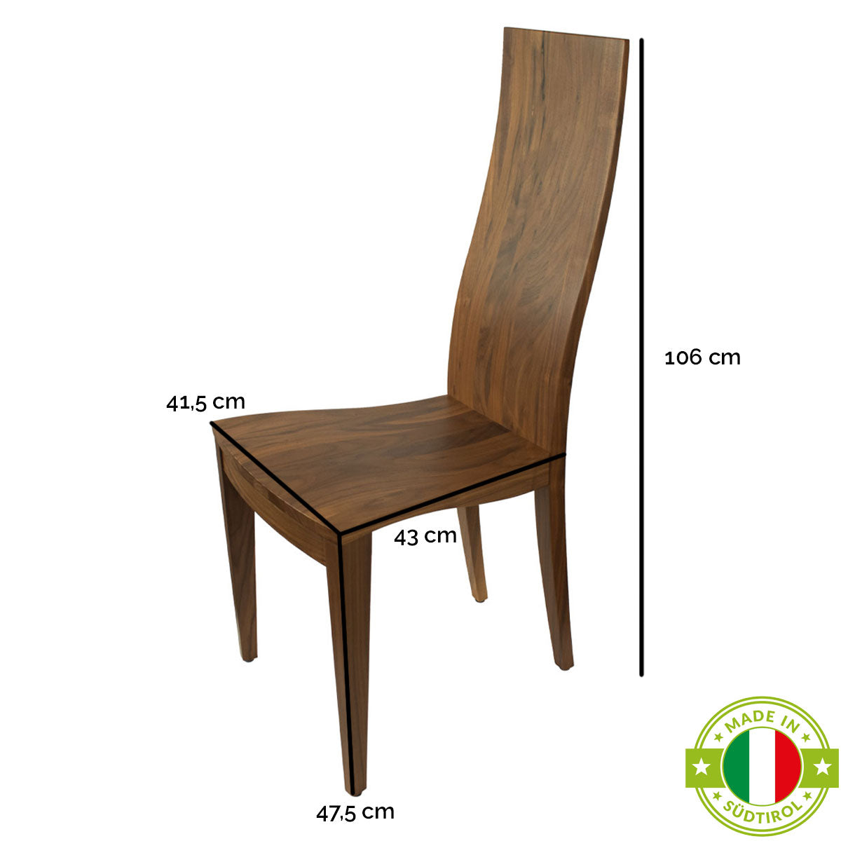 Eleganter Stuhl  - 'Sitwell Fine' nuss roh