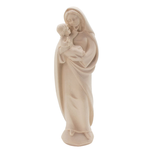 Madonna der Hoffnung mit Kind | Massivholz Figur | Natur | Höhe 6,5 cm | Made in Südtirol