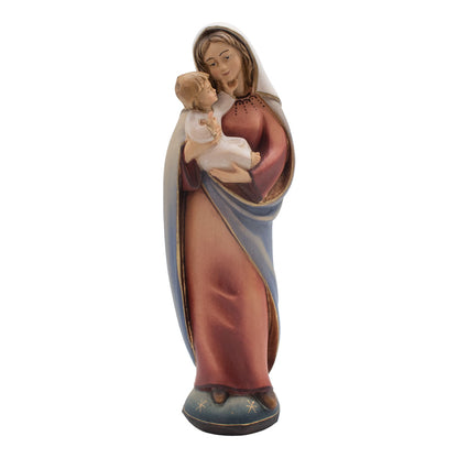 Madonna der Liebe mit Kind | Massivholz Figur | Natur | Höhe 10 cm | Made in Südtirol