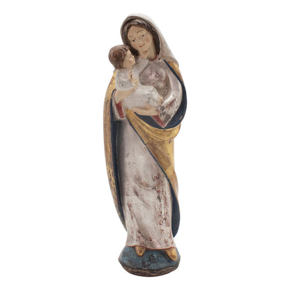 Madonna der Liebe mit Kind | Massivholz Figur | Natur | Höhe 10 cm | Made in Südtirol
