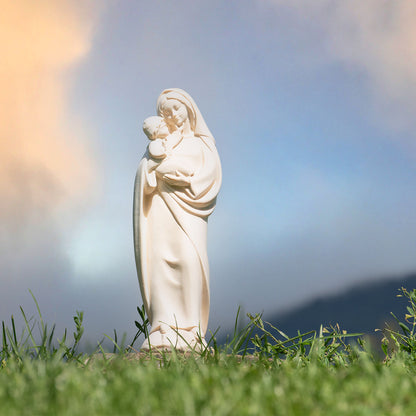 Madonna der Liebe mit Kind | Massivholz Figur | Natur | Höhe 10 cm | Made in Südtirol