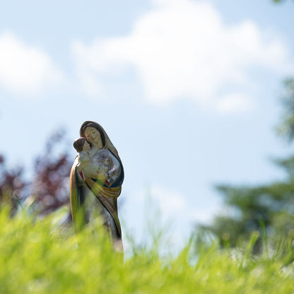 Madonna der Liebe mit Kind | Massivholz Figur | Natur | Höhe 10 cm | Made in Südtirol