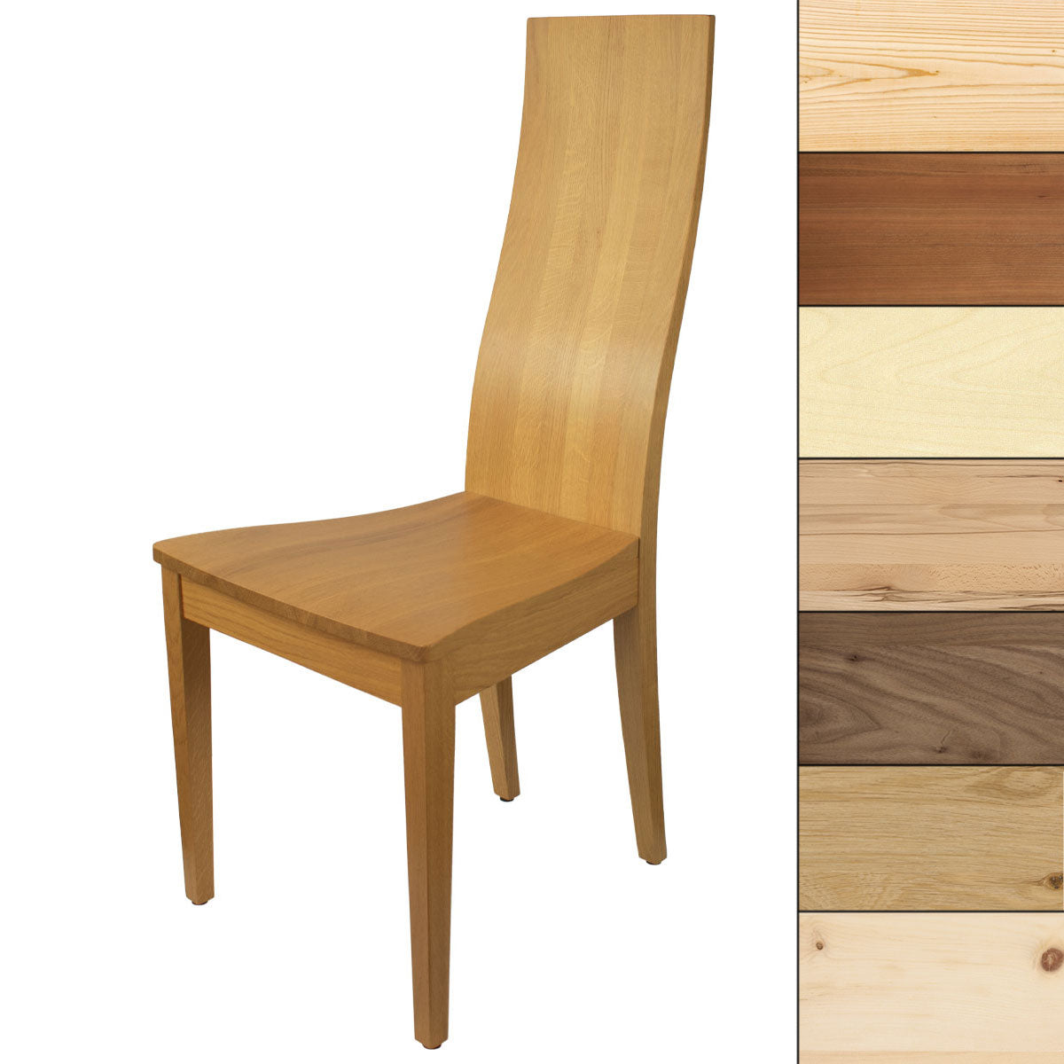 Eleganter Stuhl  - 'Sitwell Fine' kernbuche roh