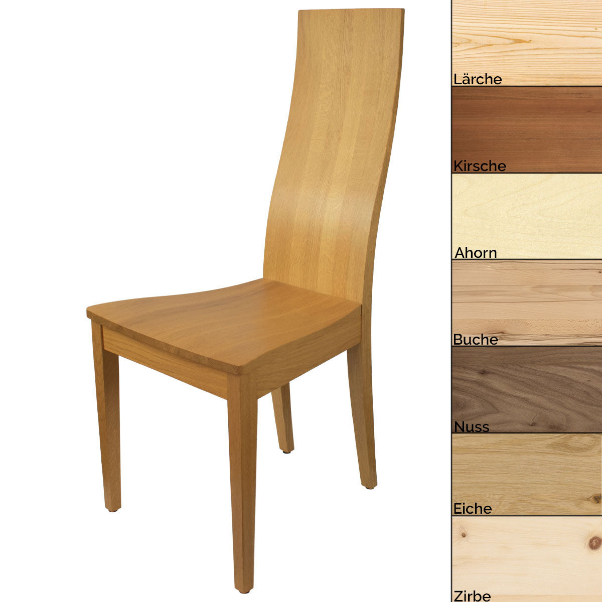 Eleganter Stuhl  - 'Sitwell Fine' kernbuche roh