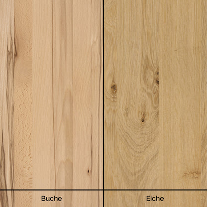Stapel Hocker 'Stack' aus Massivholz | in Buche roh | Handarbeit aus Südtirol
