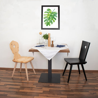 Eleganter Stuhl  'Black or White' | Vollholz Buche | deckend lackiert | Griff herzförmig | in Schwarz