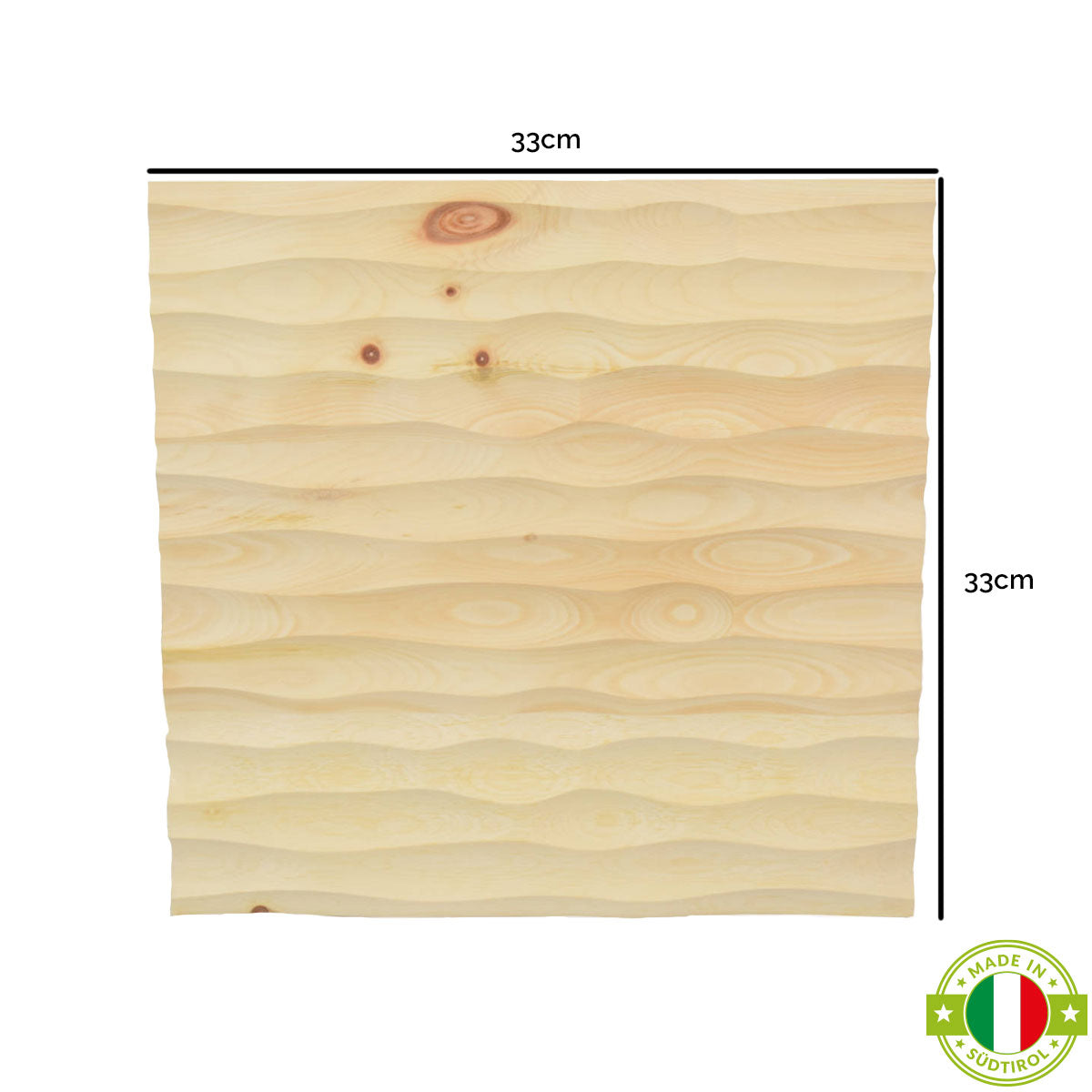 Zirben Wandpaneele 'Wall of Shine' - 33 x 33 cm | Schallregulierung