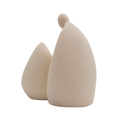 Figurenset oder Krippenfiguren-Set ‘Familie’ | 2-teilig | Made in Südtirol | Größe A - Höhe 7,5 cm | Ahorn natur