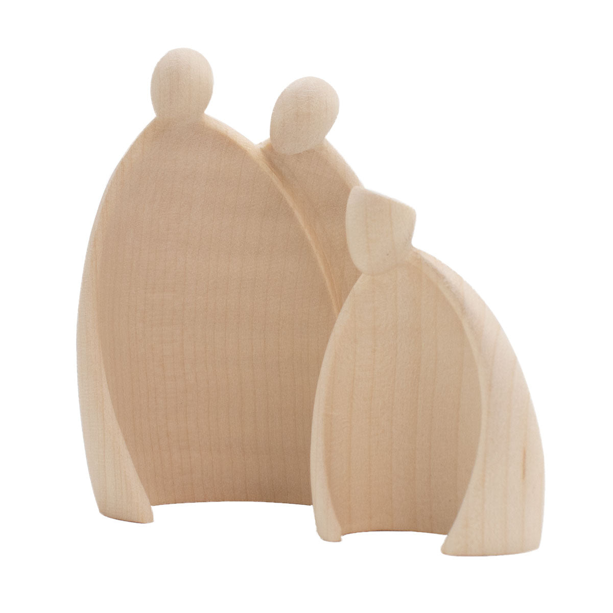 Krippenfigurenset ‘Heilige Drei Könige’ | 2-teilig | Ahorn natur | Made in Südtirol | Größe A - Höhe 7,5 cm
