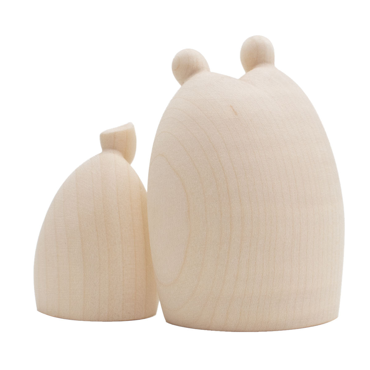Krippenfigurenset ‘Heilige Drei Könige’ | 2-teilig | Ahorn natur | Made in Südtirol | Größe A - Höhe 7,5 cm
