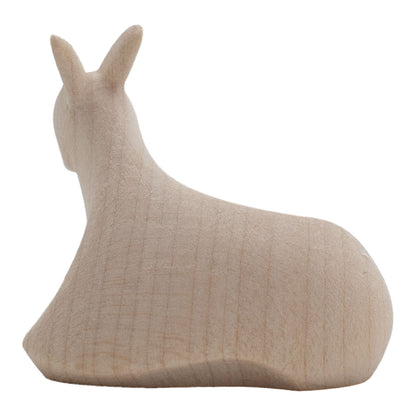 Krippenfigur ‘Esel’ | Ahorn natur | Made in Südtirol | Größe A - Höhe 3 cm