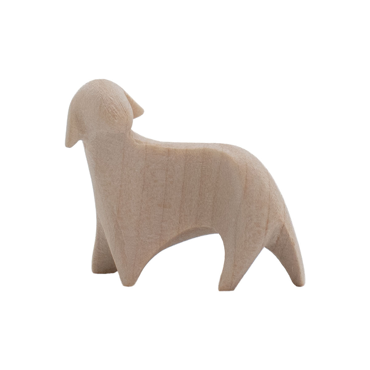 Krippenfigur ‘Schaf stehend links schauend’ | Ahorn natur | Made in Südtirol | Größe A - Höhe 2,5 cm
