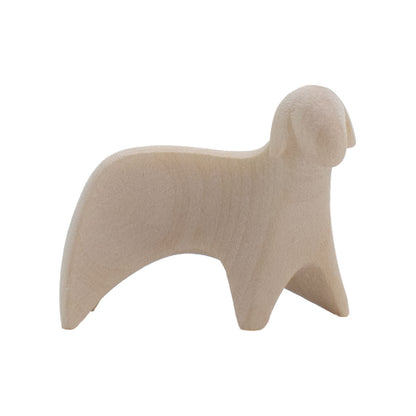Krippenfigur ‘Schaf stehend rechts schauend’ | Ahorn natur | Made in Südtirol | Größe A - Höhe 2,5 cm