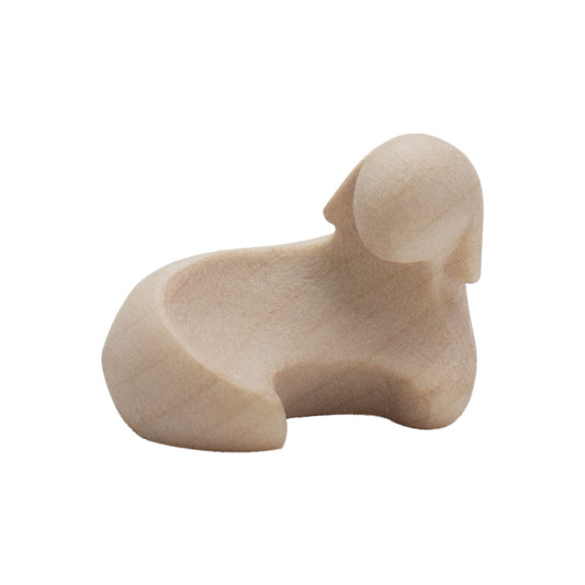 Krippenfigur ‘Lamm’ | Ahorn natur | Made in Südtirol | Größe A - Höhe 1,5 cm