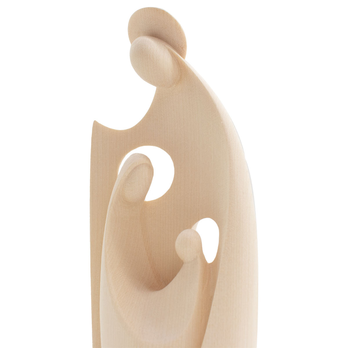 Krippenblock ‘Heilige Familie’ | aus einem Holzstück gefertigt | Made in Südtirol | Ahorn natur | Höhe 8,5 cm