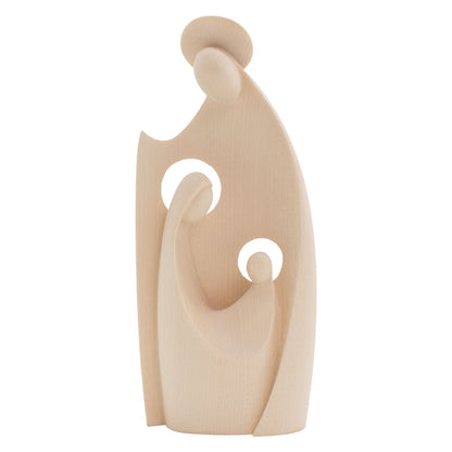 Krippenblock ‘Heilige Familie’ | aus einem Holzstück gefertigt | Made in Südtirol | Ahorn natur | Höhe 8,5 cm