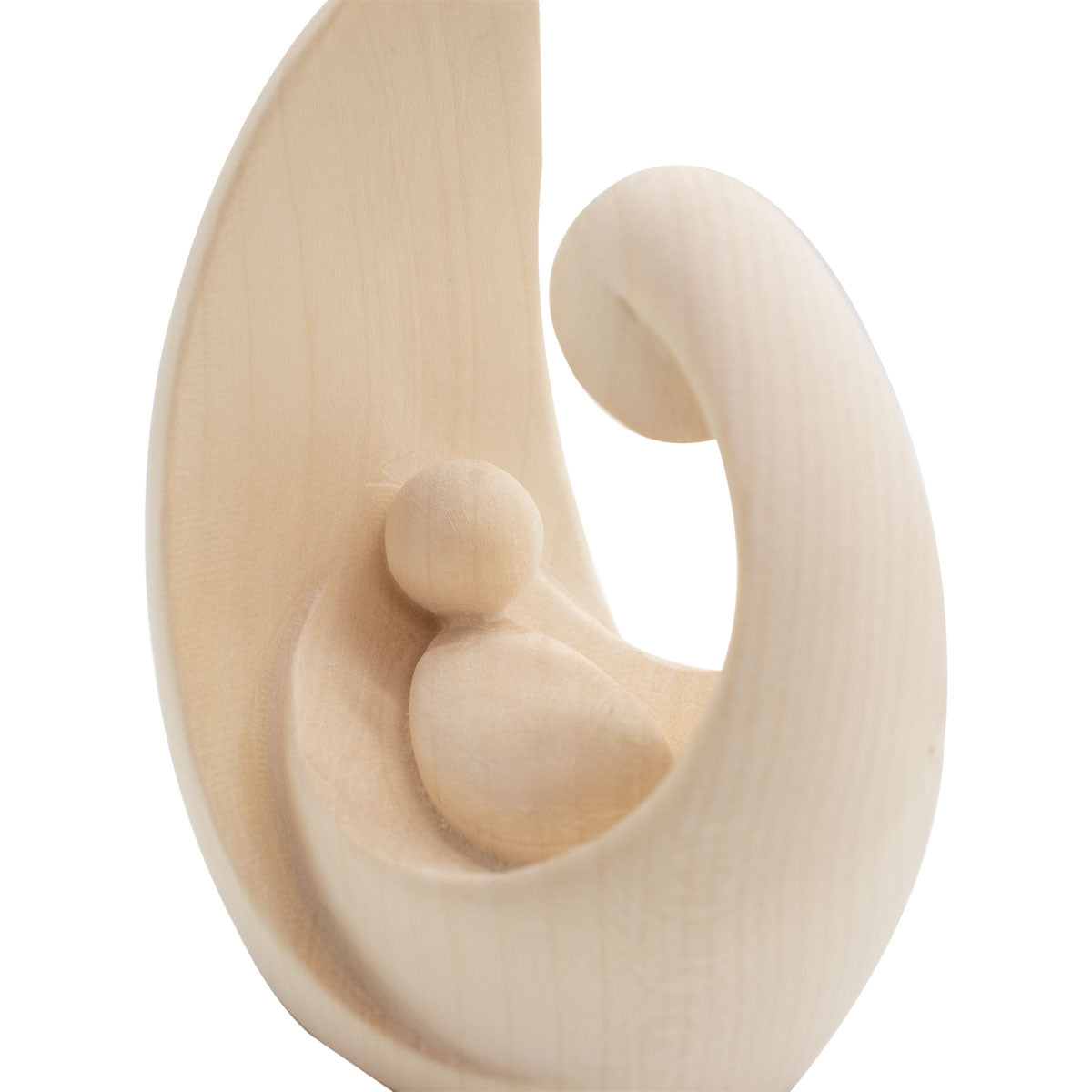 Block-Familie | Krippenblock ‘Geborgenheit’ | aus einem Holzstück gefertigt | Made in Südtirol | Ahorn natur | Höhe 7 cm