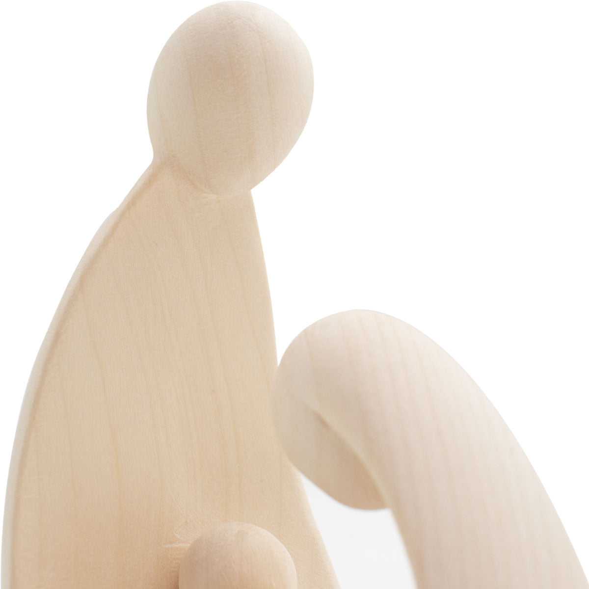 Block-Familie | Krippenblock ‘Geborgenheit’ | aus einem Holzstück gefertigt | Made in Südtirol | Ahorn natur | Höhe 7 cm