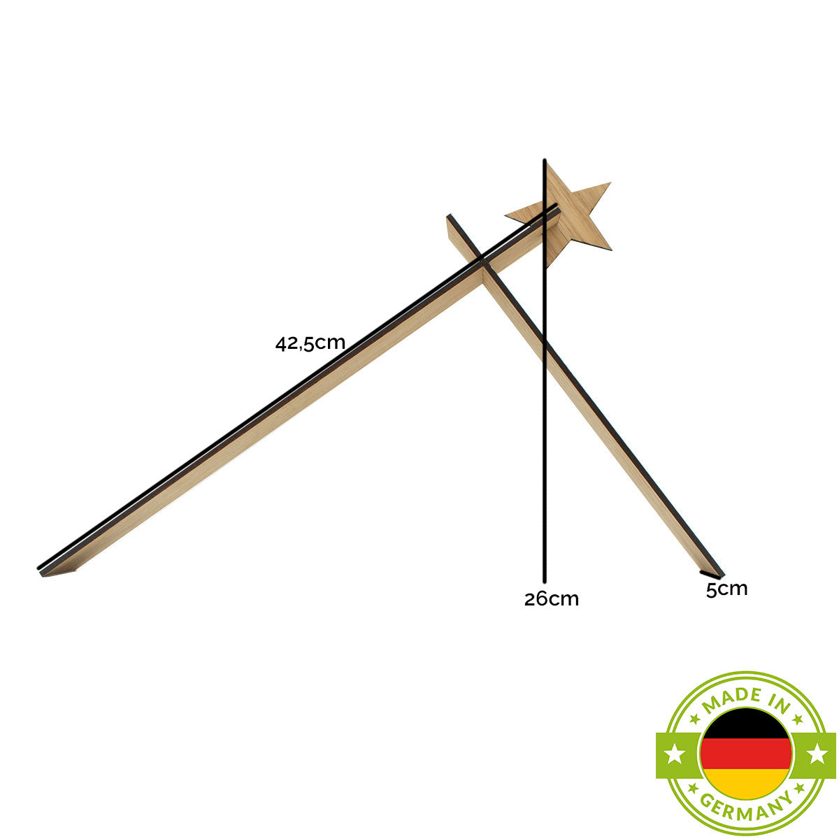 Moderne Holzkrippe ‘Einfach Weihnachten’ | 10-teilig | Eiche hell geölt | zum Zusammenstecken | Made in Germany