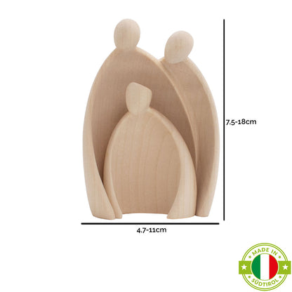 Krippenfigurenset ‘Heilige Drei Könige’ | 2-teilig | Ahorn natur | Made in Südtirol | Größe A - Höhe 7,5 cm