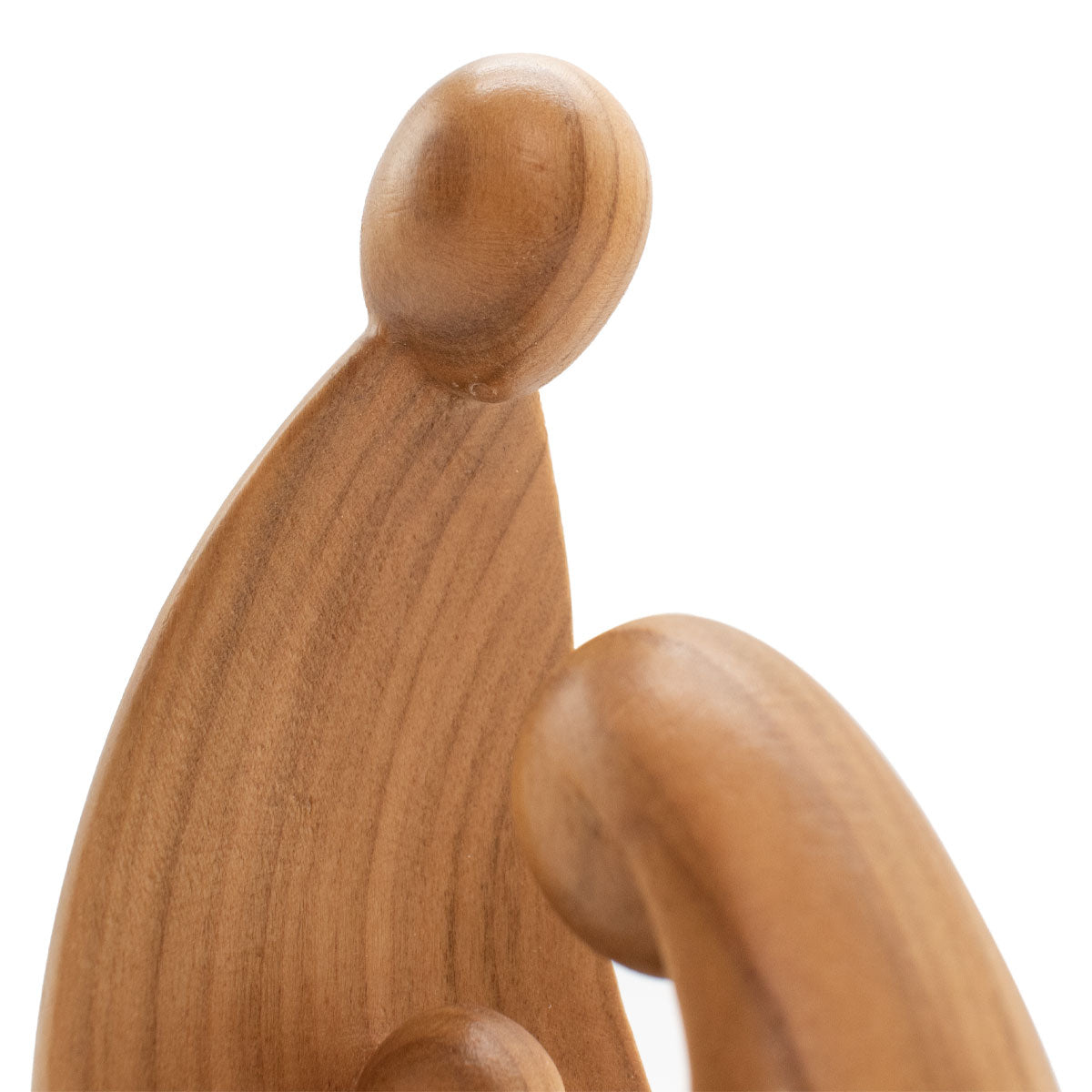 Block-Familie | Krippenblock ‘Geborgenheit’ | aus einem Holzstück gefertigt | Made in Südtirol | Kirsche satiniert | Höhe 7 cm